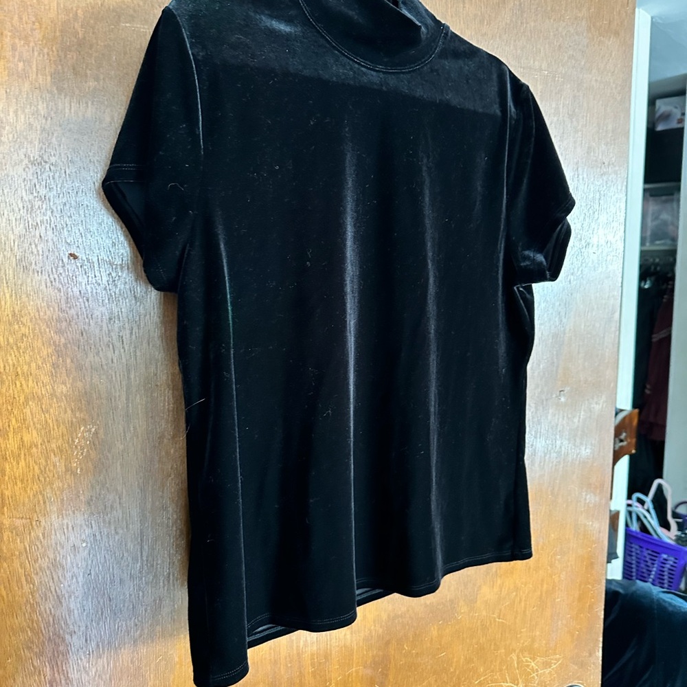 Cold water Creek large velvet turtleneck large black